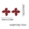 8.4 * 8.6cm Bohemian Metal Flower Earrings For Women,red,8.4 * 8.6cm view 3