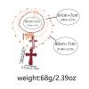 Bohemian Multi-Layer Stacked Alloy Cross Pendant Necklace,red,80+7cm view 3