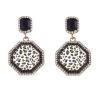 5 * 2.9cm Retro Alloy Geometric Bird Leopard Print Female Earrings,rose Red,5 * 2.9cm view 2