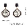 5 * 2.9cm Retro Alloy Geometric Bird Leopard Print Female Earrings,rose Red,5 * 2.9cm view 4