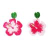 6.1 * 4.5cm Bohemian Asymmetrical Acrylic Flower Earrings For Women,multicolored,6.1 * 4.5cm view 1