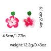 6.1 * 4.5cm Bohemian Asymmetrical Acrylic Flower Earrings For Women,multicolored,6.1 * 4.5cm view 3