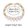 Retro Punk Style Geometric Resin Bead Necklace Accessories For Women,red,48+7cm view 4