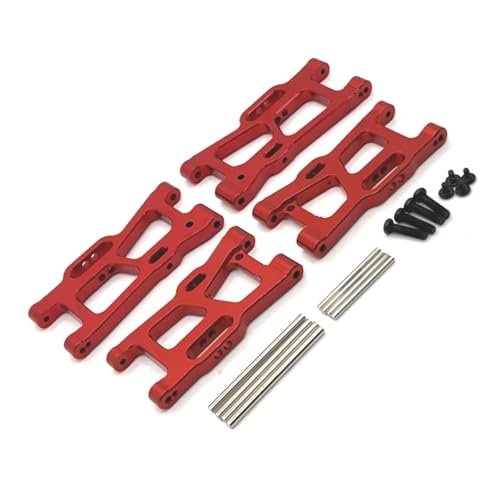SERBNOPG for WLtoys 144016 144018 for JJRC C8803 1/14 1/12 Metal Front and Rear for Swing Arms RC Car Truck for Buggy Upgrade Parts Accessories Rc Car Swing Arm(Red)