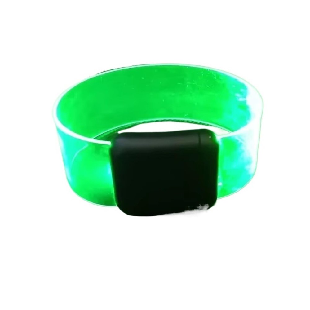 1/10pcs Party Luminous Bracelet Controlled Light Bracelet Led Light-emitting Bracelet Light Band Entertainment Party Wristband(10 pieces-Green)