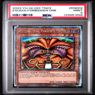 Exodia The Forbidden One, 25th Anniversary Tin, Dueling Heroes, PSA 9 Graded, Trading Card Game