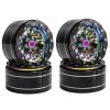 RC Tires Tyres Wheels Compatible with Axial for Trx4 for Scx10 1/10 Crawler Car -10mm Aluminum Turbine 2.2" Beadlock Wear-Resistant RC Wheel Rim Tyre(Wheel Rims) view 1