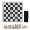 Chess Set with Board and Pieces Premium Travel Chess Game Portable Chessboard Kit for Home Decor Kids Adults Family Party Camping PS Material Flannelette Bag 32 Pieces 23.8 x view 1