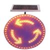 24" Solar Powered Led Roundabout Traffic Sign, High Brightness Aluminum Solar Roadway Warning Sign view 1