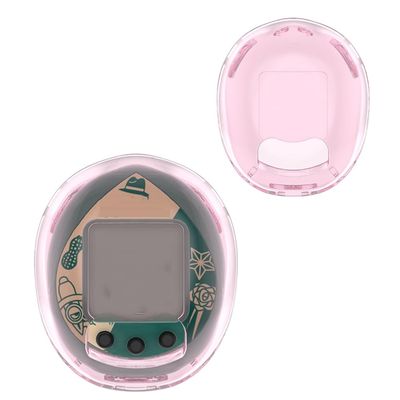 Clear Cover Case for Tamagotchi Nano, Protective Sleeve PC Hard Shell Candy Color Electronic Pet Game Machine Protector Case Anti-Drop Housing for Tamagotchi Nano (Pink)