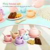 Toy Cup and Teapot Playset - (Silicone) Kids Tea Set | Educational Pretend Play Toy for Boys and Girls | Interactive Role Play Kitchen Accessories for Kindergarten Preschool Classroom | Developmental view 4