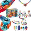 Montessori Track - Ultra-Flexible Machine Track,Montessori Track Flexible Track, LED Light-Up Magic Car Track Set, DIY Car Track Set Toys for Kids Gifts (92Pcs) view 1