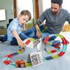 Montessori Track - Ultra-Flexible Machine Track,Montessori Track Flexible Track, LED Light-Up Magic Car Track Set, DIY Car Track Set Toys for Kids Gifts (92Pcs) view 2