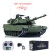 wheelfun 1/16 Remote Control Battle Tank 3918 Abrams M1A2 Metal Gearbox 360 Rotation Barrel Recoil Elevation Laser Aiming Light Hobby Grade Model for Ages 14+ view 2