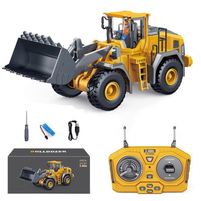 Construction Rc Set of 4, Mini RcConstruction Vehicles Rc Excavator, 2.4ghz Remote Control ConstructionVehicle, Alloy Material Simulate True Scale (Loader)