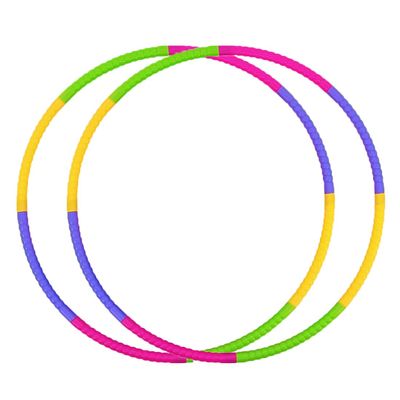 Kids Hoop for Girls & Boys (Set of 2, 60cm) Adjustable Size & Weight, 8-Section Detachable Design, Durable & Safe Exercise Toy for Kids Ages 37