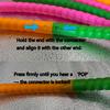 Kids Hoop for Girls & Boys (Set of 2, 60cm)  Adjustable Size & Weight, 8-Section Detachable Design, Durable & Safe Exercise Toy for Kids Ages 37 view 2