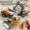 Construction Rc Set of 4, Mini RcConstruction Vehicles Rc Excavator, 2.4ghz Remote Control ConstructionVehicle, Alloy Material Simulate True Scale (Bulldozer) view 2