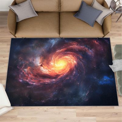 4x5 Universe Area Rugs - Spiral Galaxy Rug for Entryway, Space Washable Entry Way Rugs Kids Carpet for Inside House Playroom Living Room End Table Nursery
