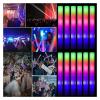 10/30Pcs LED Glow Sticks Bulk Colorful RGB Glow Foam Stick Cheer Tube Dark Light for Xmas Birthday Wedding Party Supplies(10pcs White) view 2