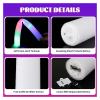12/24Pcs Glow Sticks Bulk Colorful RGB LED Glow Foam Stick Cheer Tube Dark Light for Xmas Birthday Wedding Party Supplies(24pcs Pink) view 2