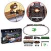 68Pcs Christmas Train Set, Electric Train Toy with Smokes,Lights and Sound, Train for Around The Christmas Tree, Steam Engine Hobby Train Set, Suitable for All Ages view 2