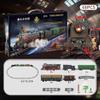 68Pcs Christmas Train Set, Electric Train Toy with Smokes,Lights and Sound, Train for Around The Christmas Tree, Steam Engine Hobby Train Set, Suitable for All Ages view 3