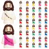ajabavbd 40PCS Little Jesus Figures, 10 Color Tiny Jesus Figurines in Bulk, Mini Jesus Figure Religious Gifts, Christian Mothers Day Teacher Appreciation Gifts for Kids Women Mom (40PCS) view 1
