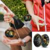 Aqur2020 YoYo Ball, Unresponsive Aluminum Alloy Finger Spin Trick Yoyo with Stainless Steel Bearing and Sandblasted Finish for Advanced Players (Black+Gold) view 3