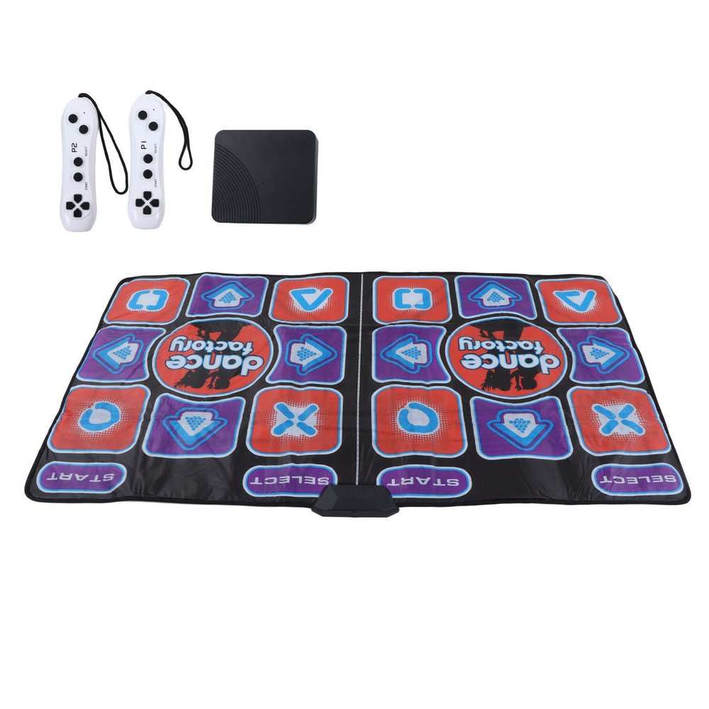 Aqur2020 Dance Pad with Flashing Arrows, 160x92cm PVC Music Dance Mat for TV Computer Connection and Family Fitness Game