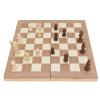 3 in 1 Chess Work (of Art) Set, Wooden Chess Set, Folding Eonal Chessboard with Checkers, 3 Games in 1 Board for and Adults, Pine Wood Board with 62 Work (of Art) for Family T view 4