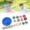 Aqur2020 Gyroscope Battle Set, 4 Piece Spinning with Launchers and Game Plate for Kids Competitive Play view 2
