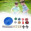 Aqur2020 Gyroscope Battle Set, 4 Piece Spinning with Launchers and Game Plate for Kids Competitive Play view 3