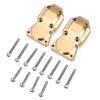 1 Pair RC Car Brass Differential Covers Front and Rear Heavy Duty Differential Axle Covers For Axial for SCX24 90081 1/24 Track Cars confident view 1