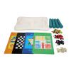 8 in 1 Board Game Set with Chess Draughts Portable Children Square Board Game Table for Ages 3 and UP Plastic Material Includes 4 Double Sided Game Boards and 32 Checkers view 3