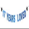 zxyxka 17 Years Loved Banner Cheers To 17 Years Sign Blue Glitter for 17th Birthday Party Decorations Anniversary Decor Bunting Photo Booth Props view 1