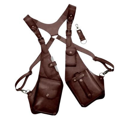 Steampunk Bag Medieval Retro Shoulder Pouch, Anti-Theft Strap Wallet, Leather Cosplay Accessory | Vintage Costume Gear for Halloween, Ideal Compact Carry for Keys, Cards, and