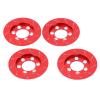4pcs RC Brake Caliper, RC Simulation Wheel Aluminum Brake Disc, Performance System for 1.9 Inch Wheel, 1/10 RC Crawler Car Access, Compatible with (Red) view 2
