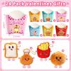 24 PACK Valentines Day Cards with Plush Keychains, Valentines Day Gifts for Kids Classroom,Kawaii Stuffed Keychain Toy for School Valentines Gifts Exchange,Valentine Party Favors Supply for Boys Girls view 2