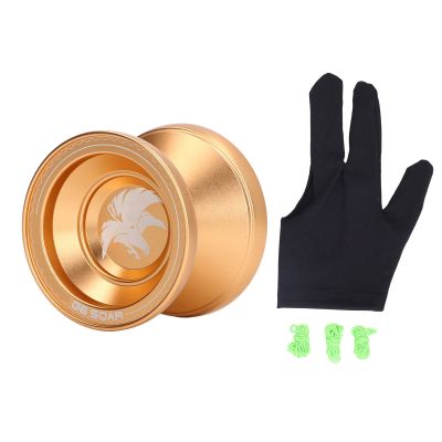 Aluminum y YoYo , Unresive YoYo, Golden with 3pcs Replacement for Beginners and Players, Sanded h