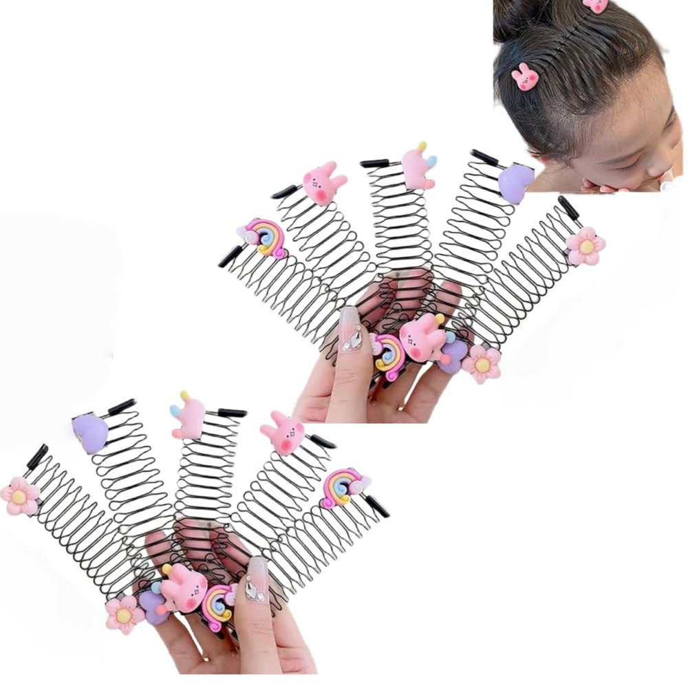 10 Pcs Cute Invisible Star Hair Clip Barrettes Stretchable Invisible Hair Clips, U Shape Hair Finishing Fixer Comb Sets, Hair Accessories Hair Holder