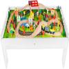 Wooden Train Toy Play Set, Toddlers Reversible Activity Table - 90 Multiple Pieces Tracks, Train, Railway, City Detachable Tabletop Kids Age 3+ Birthday Gift for Boys and Girls view 1