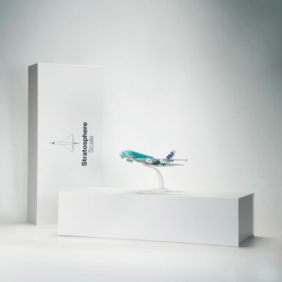 Stratosphere Model ANA Airbus A380 Flying Honu Diecast Aircraft 1:300 Scale, Limited Edition Turtle Livery with Display Frame, Pins & Card Pack, Collector's GiftUnique Gift for Men, Dad, Husband