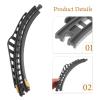 HEANUJJ 2pcs Curved Train Track Pieces - Grey Plastic Track Connector - Railway Expansion Accessories Replacement for Toy Model Railroad Slopes Party Decor view 3