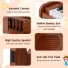 Costzon 25 Keys Kids Piano Keyboard, Mini Digital Piano Wooden Toy w/ Adjustable Speed & Volume, Teaching Mode, Removable Music Stand, Educational Music Instrument for Kids Aged 3+ (Brown,Upright) view 4
