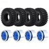 4PCS 1.9Inch Beadlock Honeycomb Rims and Voodoo Tire Set for 1/10 TRX4 TRX6 SCX10 RC Crawler Car (Blue) view 2