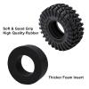 4PCS 1.9Inch Beadlock Honeycomb Rims and Voodoo Tire Set for 1/10 TRX4 TRX6 SCX10 RC Crawler Car (Blue) view 3