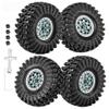 4PCS 1.9Inch Beadlock Honeycomb Rims and Voodoo Tire Set for 1/10 TRX4 TRX6 SCX10 RC Crawler Car (Titanium) view 1
