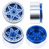 4PCS 1.9Inch Beadlock Planetary Shape Rims for 1/10 TRX4 TRX6 SCX10 SCX10 II 90046 SCX10 III AXI03007 D90 RC Crawler Car (Blue) view 2