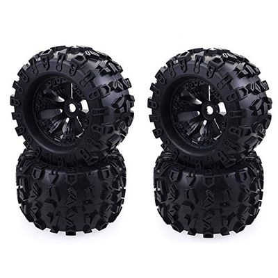 17mm Wheel & 170mm Wheels Tires for HPI Savage XL Mounted GT Flux HSP ZD Racing 1/8 Truck,4Pcs